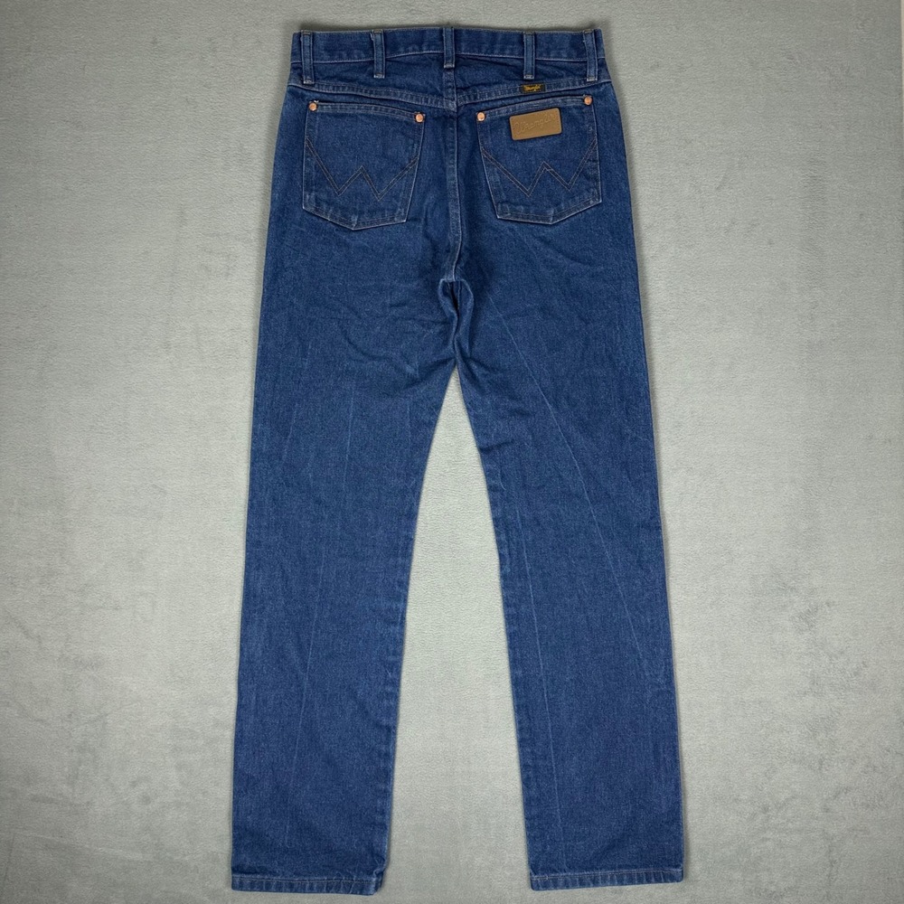 Vintage Wrangler Jeans Mens 31x34 Cowboy Cut 13MWZ Original Fit Dark Wash Denim - Picture 2 of 8